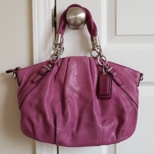 Coach Purple Leather Satchel Bag